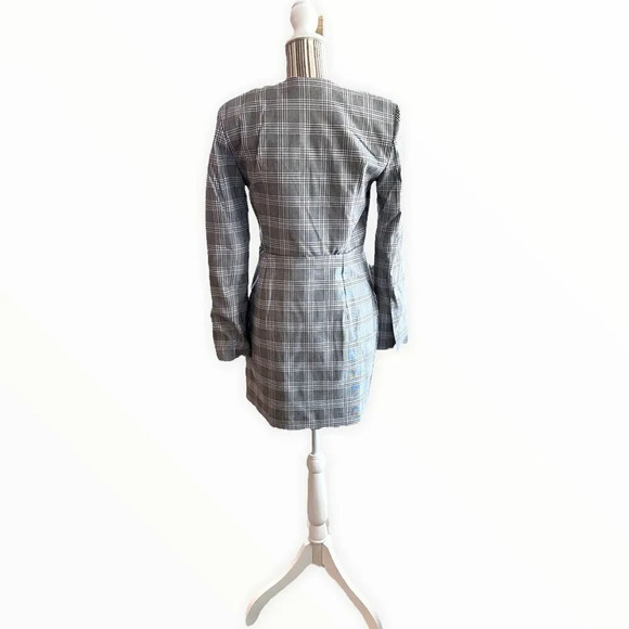 ZARA | Black & White | PLAID BLAZER DRESS - Picture 7 of 12